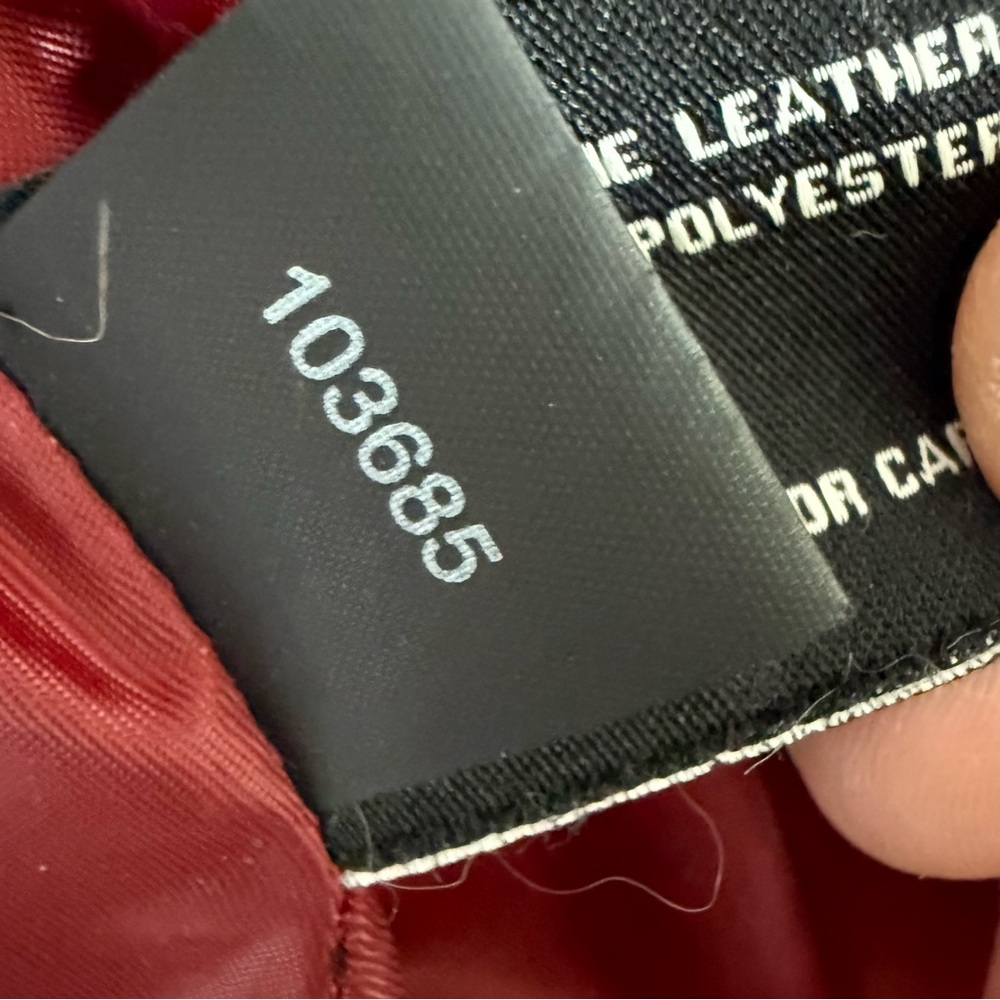 Avanti New York Red Genuine Leather Butter Soft Zip Structured Jacket Women's L - Picture 10 of 10